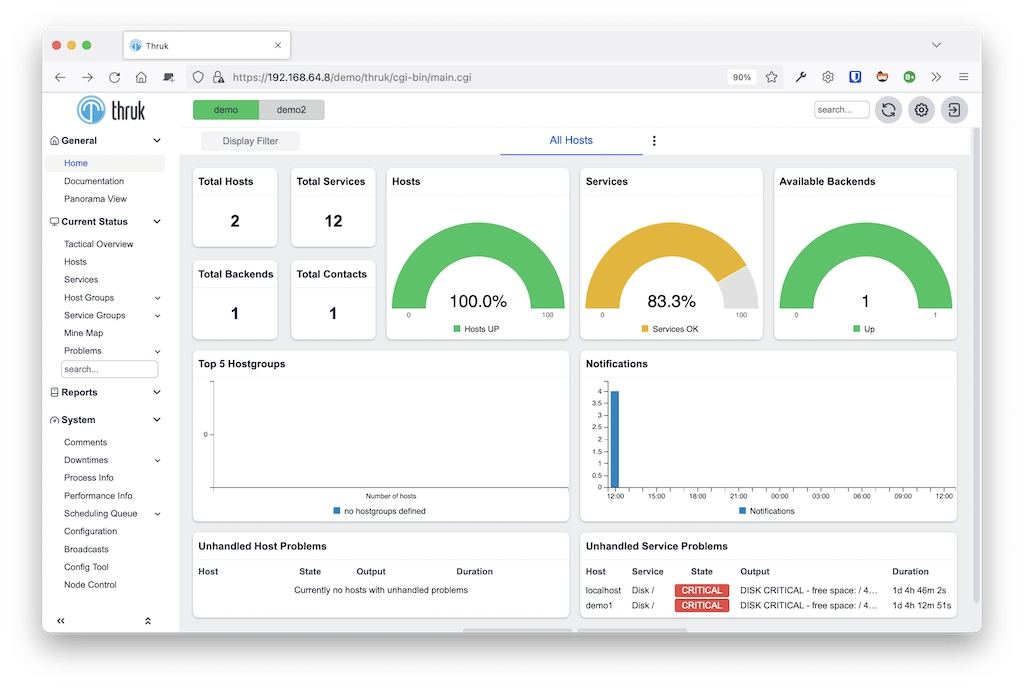 Thruk - Interface Gráfica para Naemon
