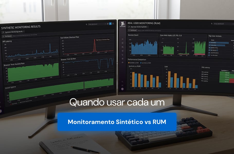 Monitoramento Sintético vs RUM