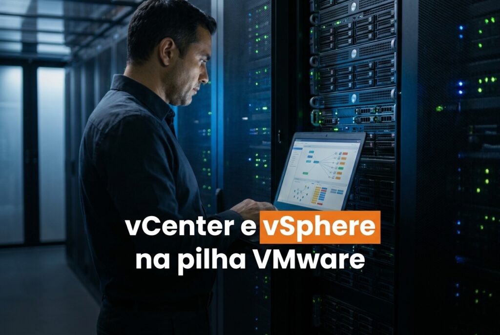 vCenter e vSphere na pilha VMware