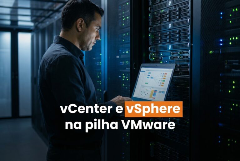 vCenter e vSphere na pilha VMware